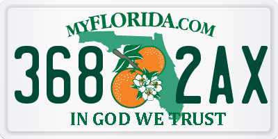 FL license plate 3682AX
