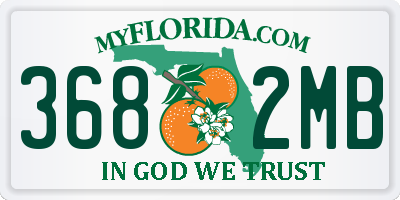 FL license plate 3682MB