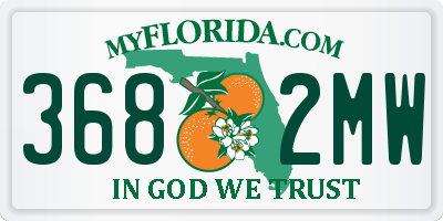 FL license plate 3682MW
