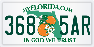 FL license plate 3685AR