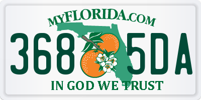 FL license plate 3685DA