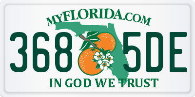 FL license plate 3685DE