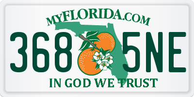 FL license plate 3685NE