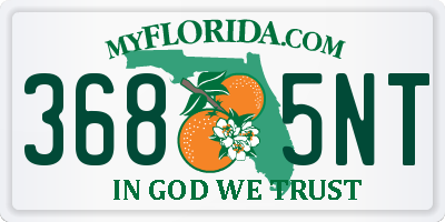 FL license plate 3685NT