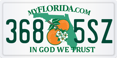 FL license plate 3685SZ