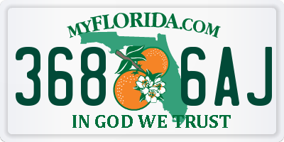 FL license plate 3686AJ