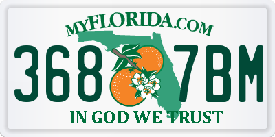 FL license plate 3687BM