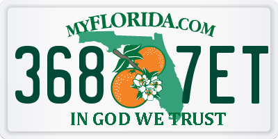 FL license plate 3687ET