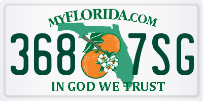 FL license plate 3687SG