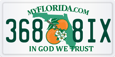 FL license plate 3688IX