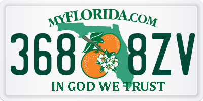FL license plate 3688ZV