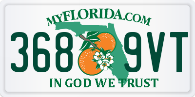 FL license plate 3689VT