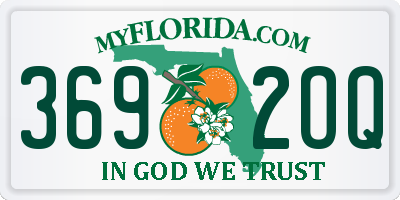 FL license plate 3692OQ