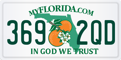 FL license plate 3692QD