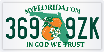 FL license plate 3699ZK