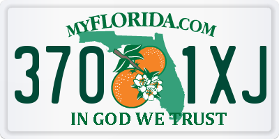 FL license plate 3701XJ