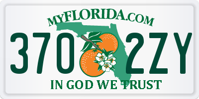 FL license plate 3702ZY