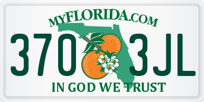 FL license plate 3703JL
