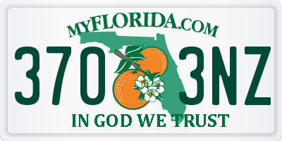 FL license plate 3703NZ