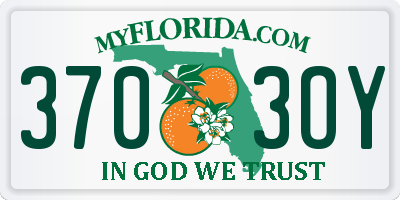 FL license plate 3703OY