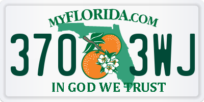 FL license plate 3703WJ