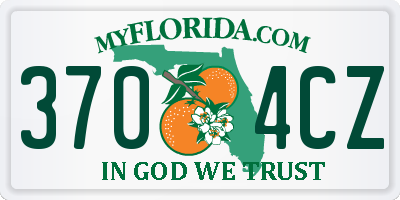 FL license plate 3704CZ