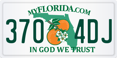 FL license plate 3704DJ