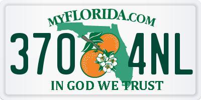 FL license plate 3704NL