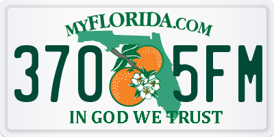 FL license plate 3705FM