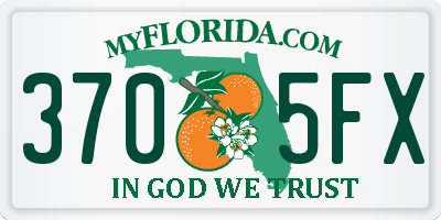 FL license plate 3705FX