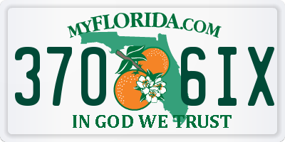 FL license plate 3706IX