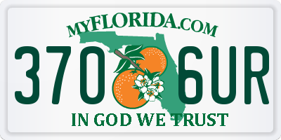 FL license plate 3706UR