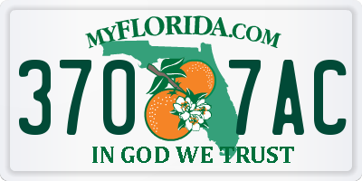 FL license plate 3707AC