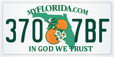 FL license plate 3707BF