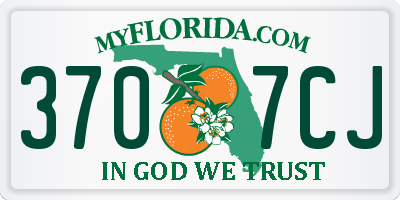 FL license plate 3707CJ