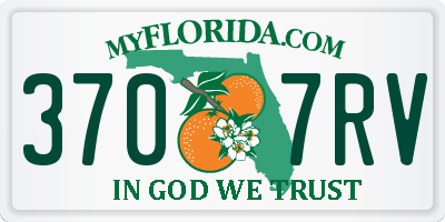 FL license plate 3707RV