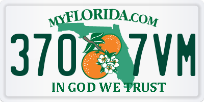 FL license plate 3707VM