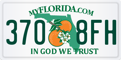 FL license plate 3708FH