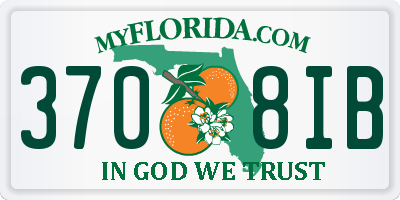 FL license plate 3708IB