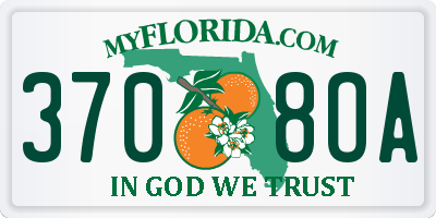 FL license plate 3708OA