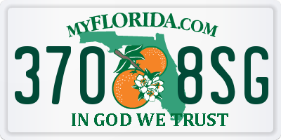 FL license plate 3708SG
