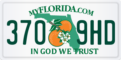 FL license plate 3709HD
