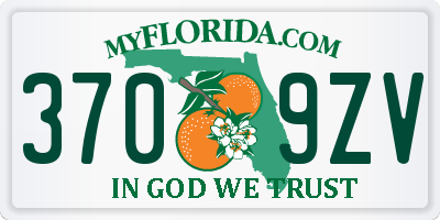 FL license plate 3709ZV