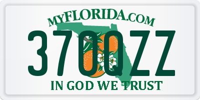 FL license plate 370QZZ