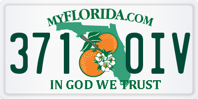 FL license plate 3710IV