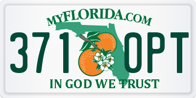 FL license plate 3710PT