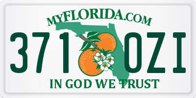 FL license plate 3710ZI