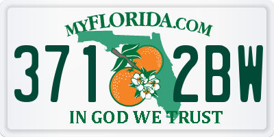 FL license plate 3712BW