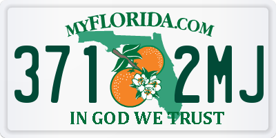 FL license plate 3712MJ