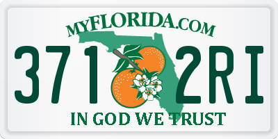 FL license plate 3712RI